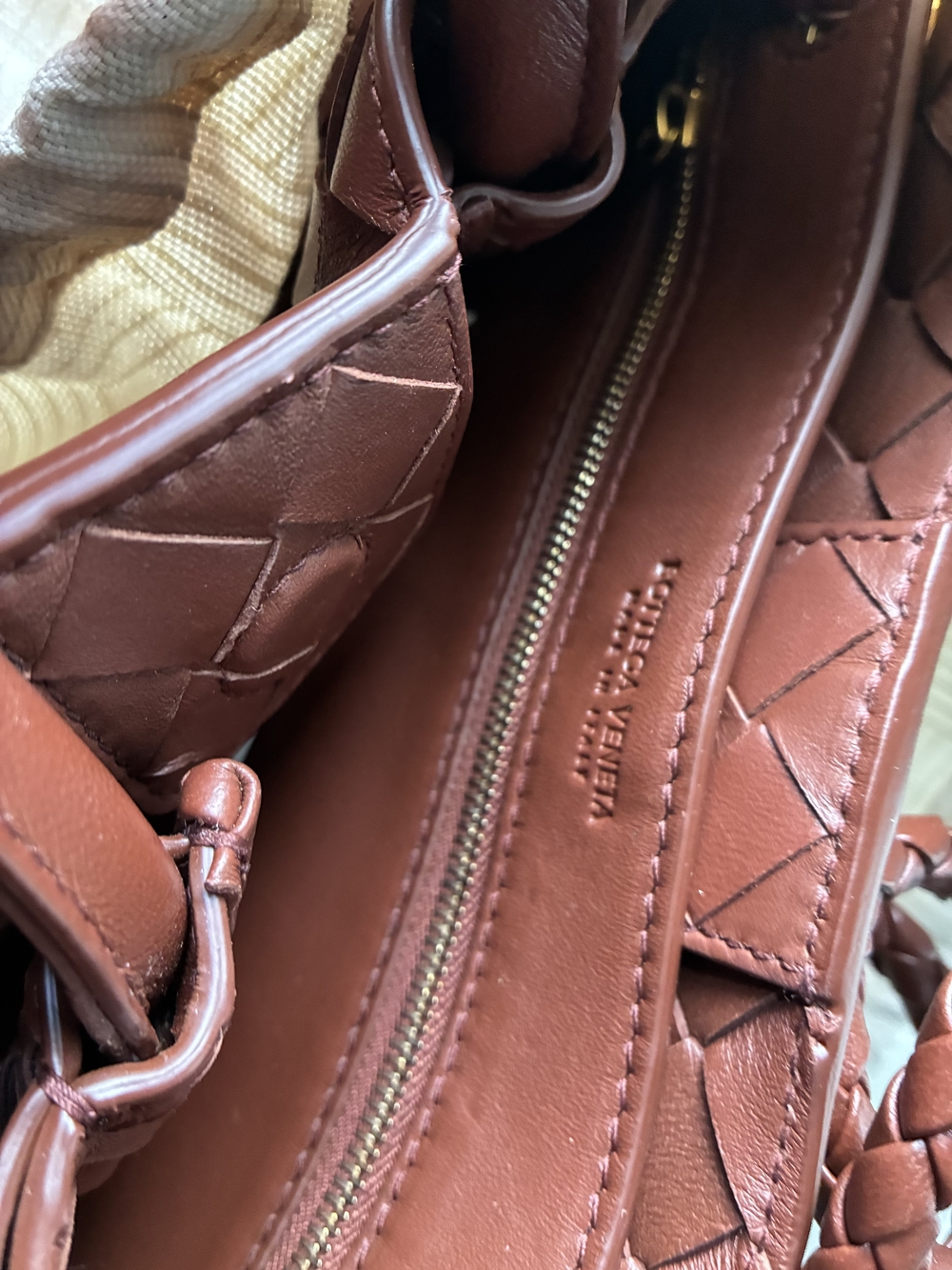 Bottega Veneta Small Brown Intrecciato Leather Drawstring Shoulder Bag - Picture 7 of 10